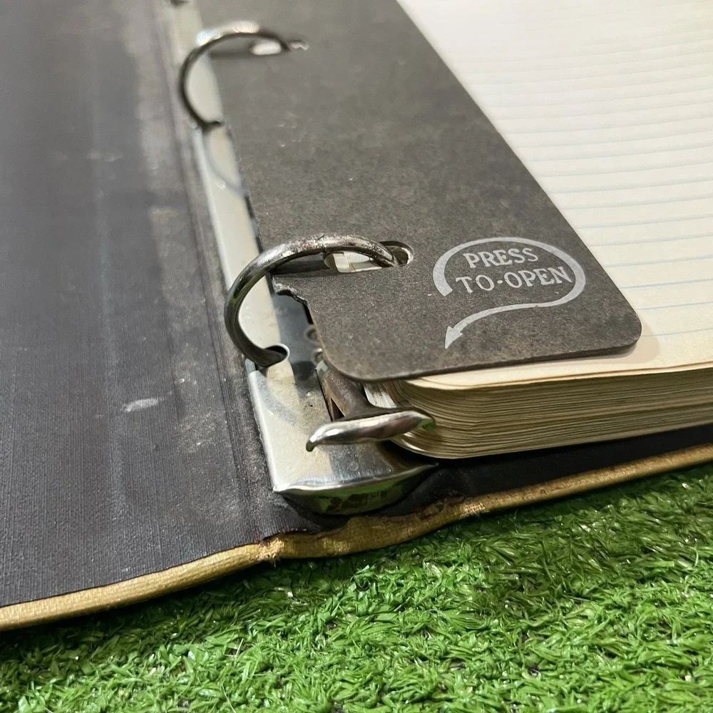 VTG University Of Houston Leather Notebook 1950s UofH Cougars Trussel USA READ